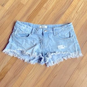 Forever 21 fringe Jean shorts